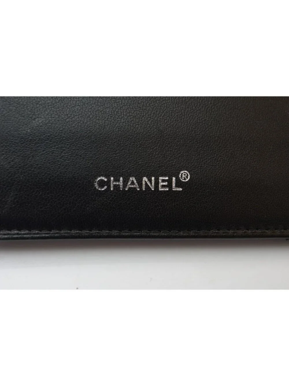 Chanel Bifold Wallet Vintage New Travel Line CC Logo Black